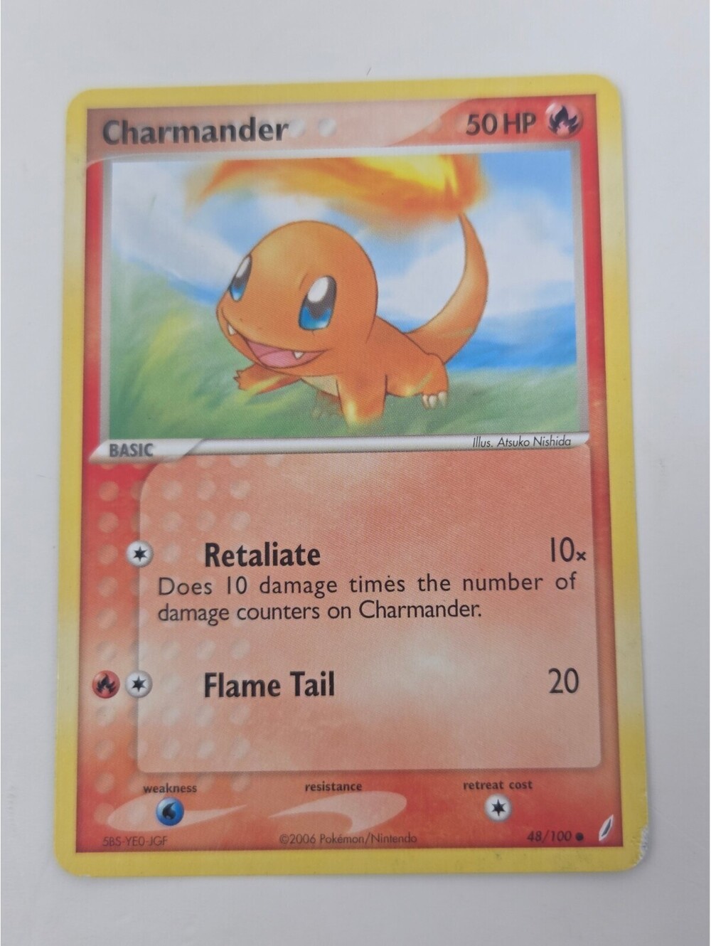 2006 Pokémon Charmander Common Card 48/100 EX Crystal Guardians Flame Tail
